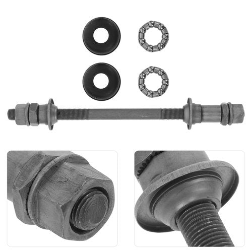 Yardwe Bicycle Rear Axle 180Mm Solid Metal Hub with Bearings for Mountain Bicycle Wheels 9.5Mm Diameter Rear Axles Replacement Part for Cycling