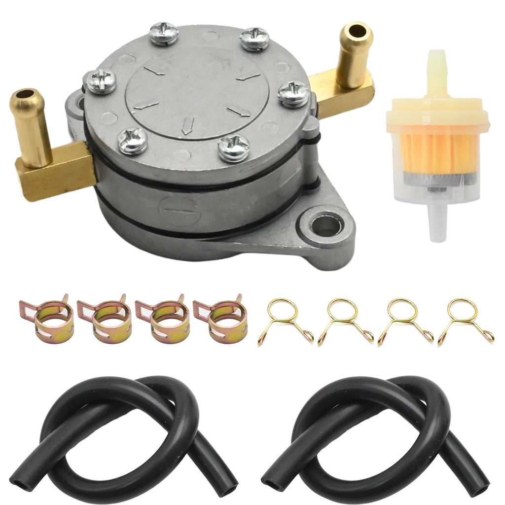 VIKKSAER 14151-G1 24233G1 Fuel Pump Kit with Fuel Filter, Replacement for EZGO Marathon Gas Golf Cart 2-Cycle Engine 1989 1990 1991, Replaces 14151G1, 24233-G1