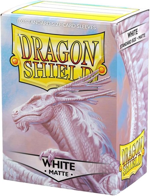 Dragon Shield | Matte Card Sleeves - 100 CT Standard Size | Smooth & Durable for TCG - White