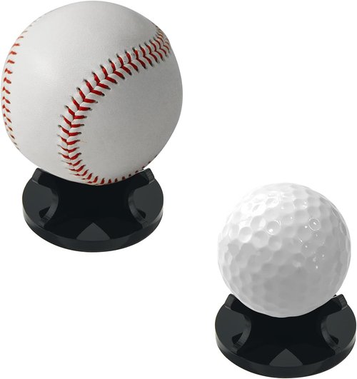 Cosmos Acrylic Small Ball Stand Holder - Pack of 2 Sport Ball Display Racks for Baseball, Golf, Tennis