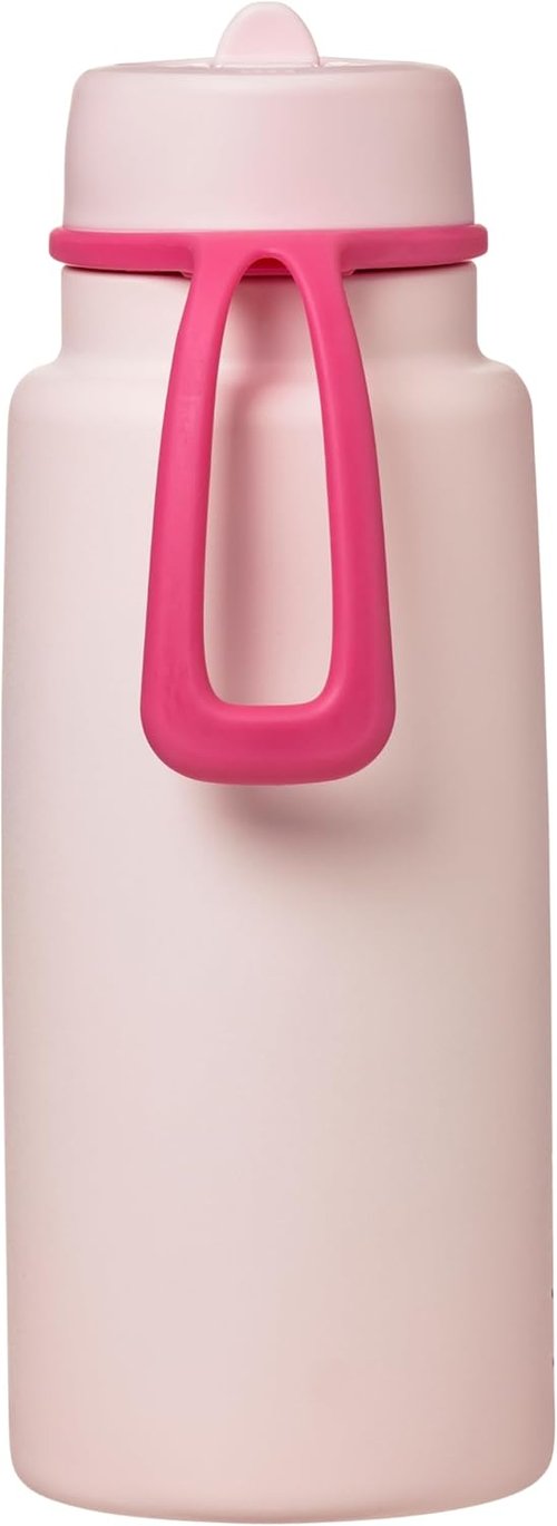 b.box 34oz Insulated Water Bottle - Leak Proof Tumbler with Stainless Steel Straw | 46 Hours Cold - Pink Paradise