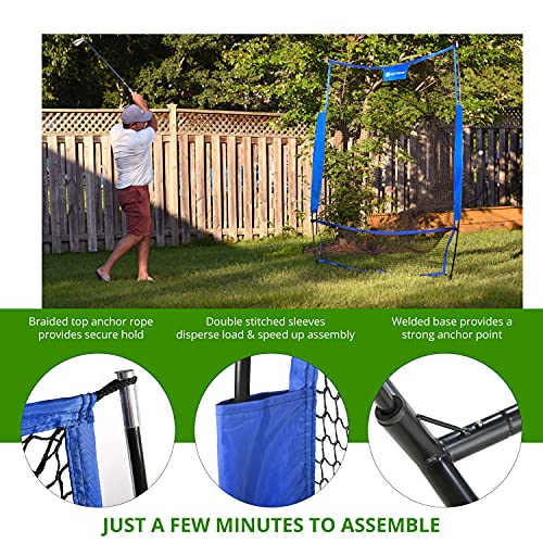 OZO Fitness 7x7 ft Golf Practice Net with Carry Bag - Indoor/Outdoor Heavy Duty Mesh for Swing and Chipping