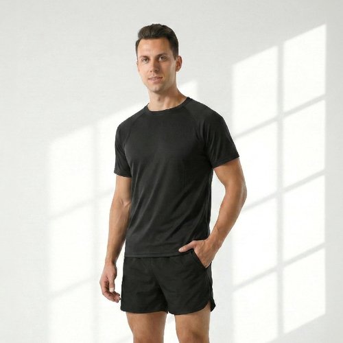 HYCOPROT Men's Quick Dry Athletic T-Shirt - Moisture-Wicking Short Sleeve Tee for Gym & Running