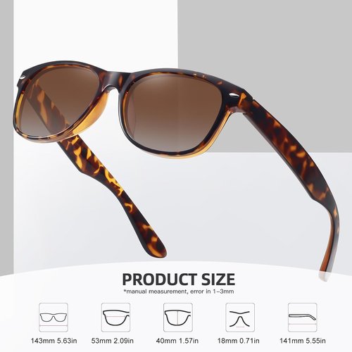 MEETSUN Classic Polarized Sunglasses - Trendy Retro UV Protection for Men & Women | 3 Pack