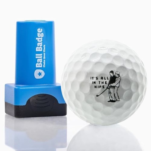 Ball Badge Golf Ball Stamp (The Happy Series), Golf Ball Marker, Reusable Golf Ball Marking Tool to Identify Golf Balls, Golf Accessories & Gifts for Men, Women, and Golf Lovers (It's All In The Hips)