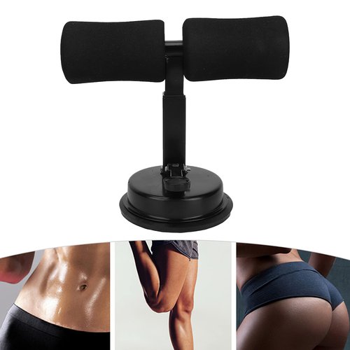 Sit Up Bar for Floor, Abdominal Muscle Exercise, Portable Sit Up Tool Exercise Equipment Assistant Device with Self Priming Suction Cup,Body Shaping (Black)
