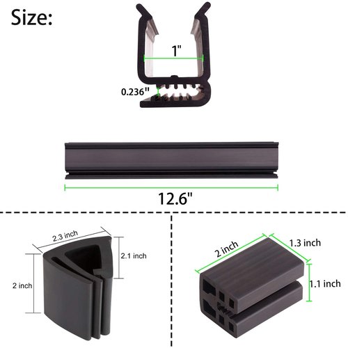 10L0L Golf Cart Fold Down Windshield Retaining Sash Clips Kit for Club Car DS & Precedent 1994-up, Complete Hardware Replaces OEM# 101444101 102005801 102163001