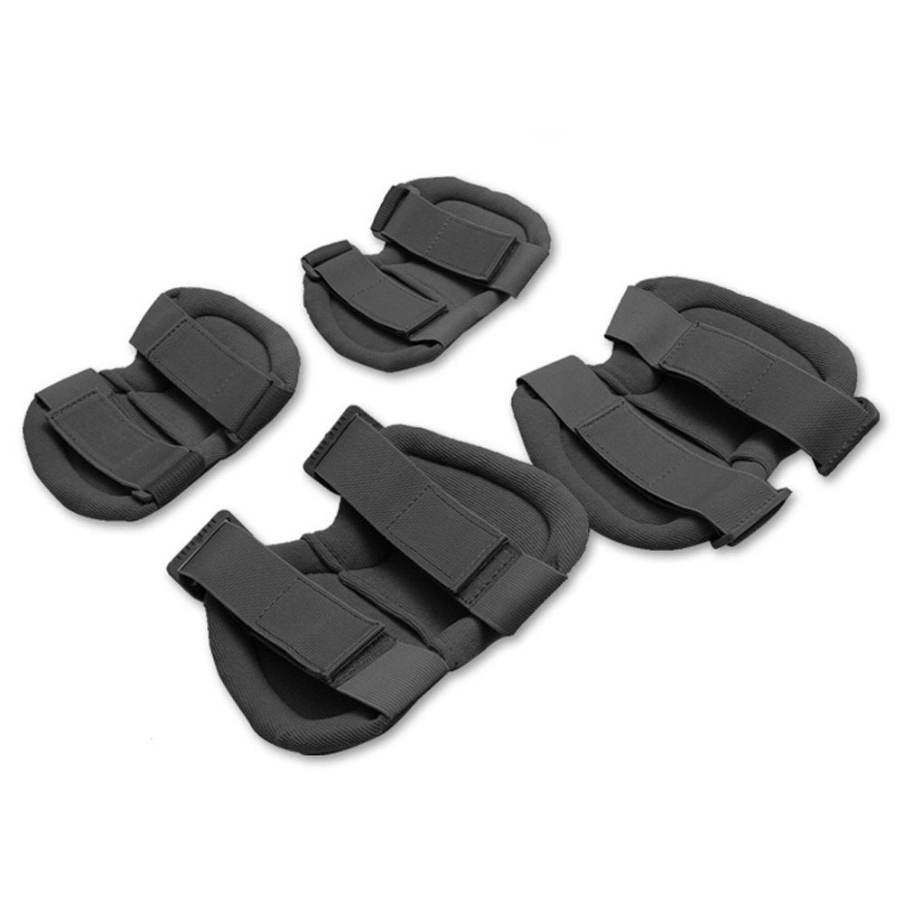 Skiennix Tactical Combat Knee & Elbow Protective Pads - Pack of 4 in Black for Ultimate Protection
