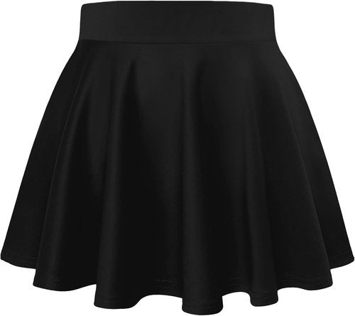 Hybrid & Company Women's Mini Skate Skirt - Stretchy Flared Design in Casual Nylon Ponte