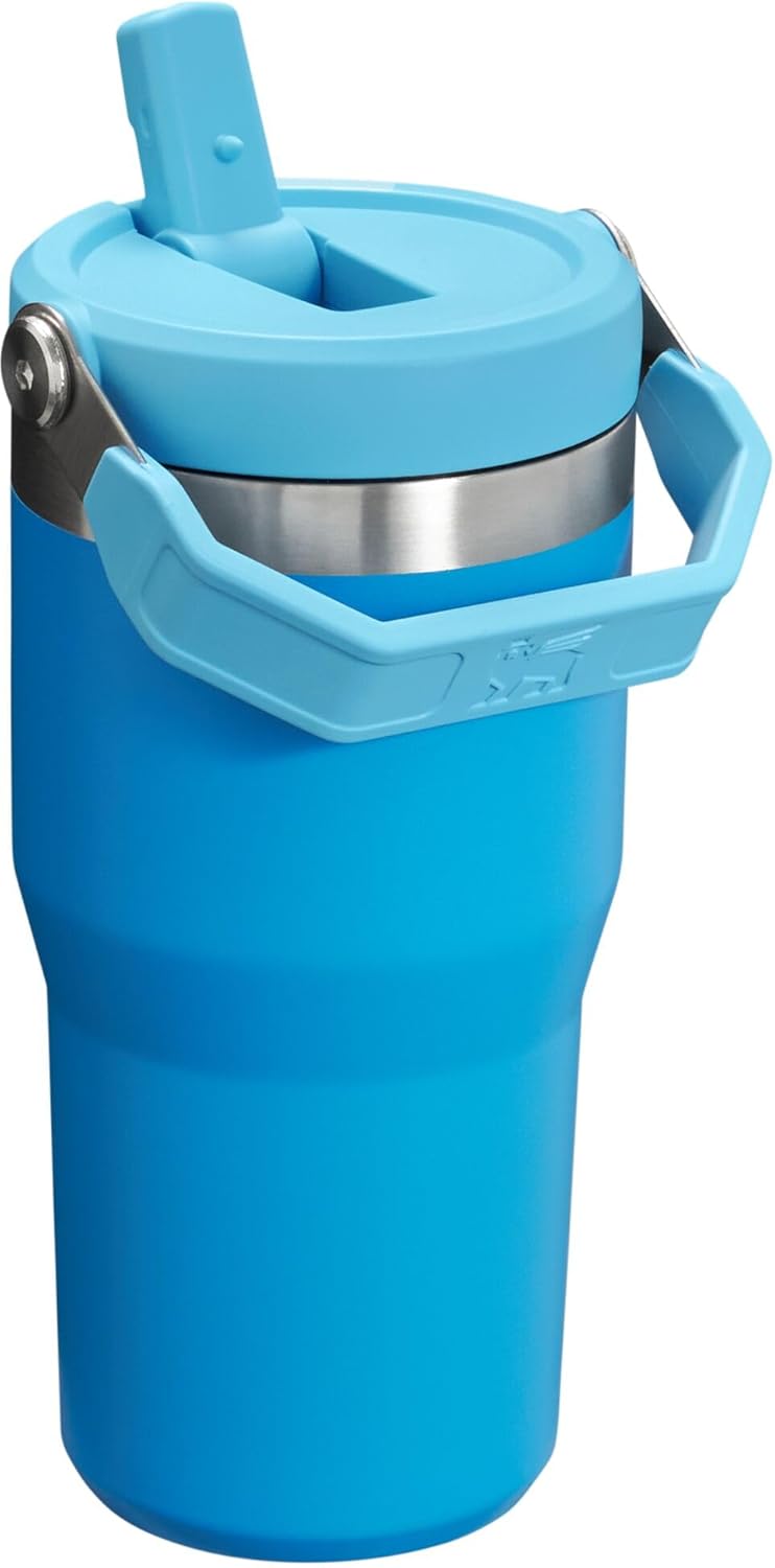 Stanley IceFlow 20 oz Flip Straw Tumbler - Insulated Stainless Steel Water Bottle | Leak Resistant | Azure