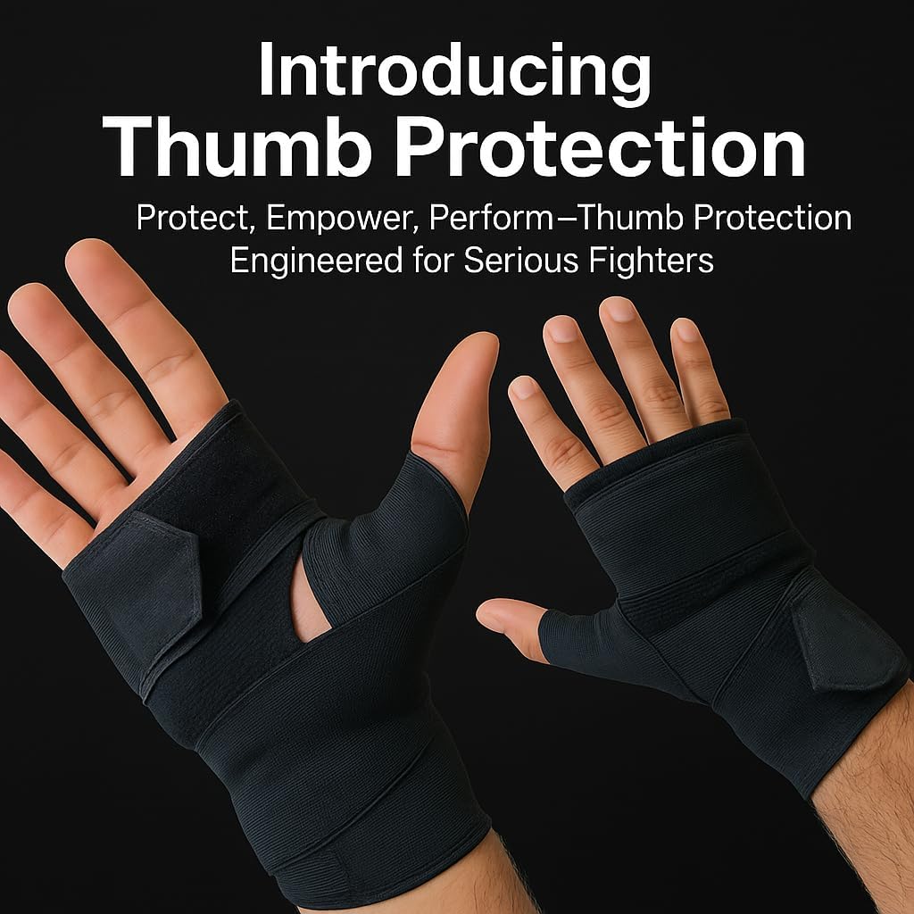 Quickrap Boxing Hand Wrap Gloves - Elastic Thumb Loop Protection for Knuckle & Wrist Support | Unisex Training Gear