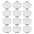 PATIKIL Golf Ball Marker 1 Inch, 12 Pack Metal Blank Ball Markers Position Marking Disc Golf Divot Tool Accessory for Men Women Golfers Table Games, Silver