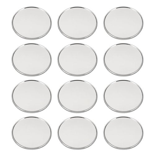PATIKIL Golf Ball Marker 1 Inch, 12 Pack Metal Blank Ball Markers Position Marking Disc Golf Divot Tool Accessory for Men Women Golfers Table Games, Silver