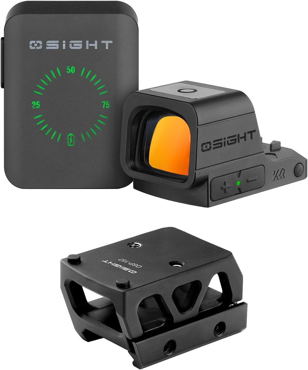 OSIGHT Multi-Reticle Dot Sight - 2/6 MOA Dot & 32 MOA Circle for 407c/507c | Includes OSP-157 Picatinny Riser Mount