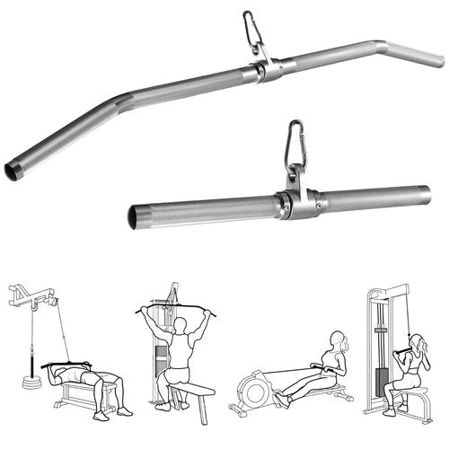 Cable Machine Attachment, lat pull down bar, Lightweigh Aluminum Tricep Straight Bar, V Bar, LAT Pulldown Attachments, gym attachments for cable machine, Accessories Load 1000lbs