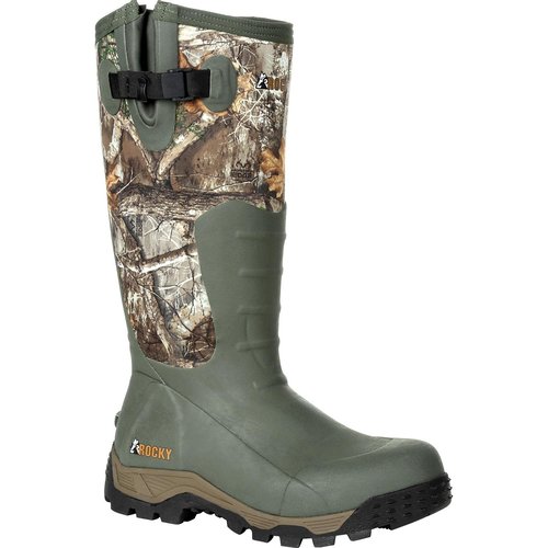 ROCKY Sport Pro Rubber Outdoor Boot, Realtree Edge, Size 10(M)