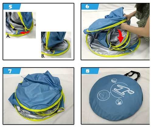 Tonlevo Pop-Up Baby Beach Tent with Pool, UV Protection Sun Shelter, 3-in-1 Canopy Design, Portable with Carrying Bag