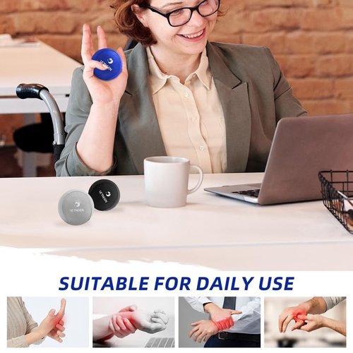 LETREEN Stress Ball, Tri-Density Stress Balls for Adults & Grip Strengthening, Squeeze Balls for Hand Therapy, Squishy Stress Ball, Hand Strengthener Ball, Hand Balls for Therapy