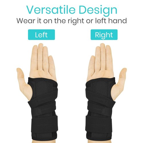 Vive Carpal Tunnel Wrist Brace with Splint for Left or Right Hand - Adjustable Night Wrist Support Splint Immobilizer for Men & Women - Cockup Brace for Arthritis, Tendonitis, Sprain, Injuries & Pain