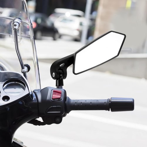 ULTECHNOVO Bike Rearview Mirror Handlebar Mount 7.08X6.10X2.75In Adjustable 360 Bike Side Mirror for Electric Bikes Mountain Cycling Safety