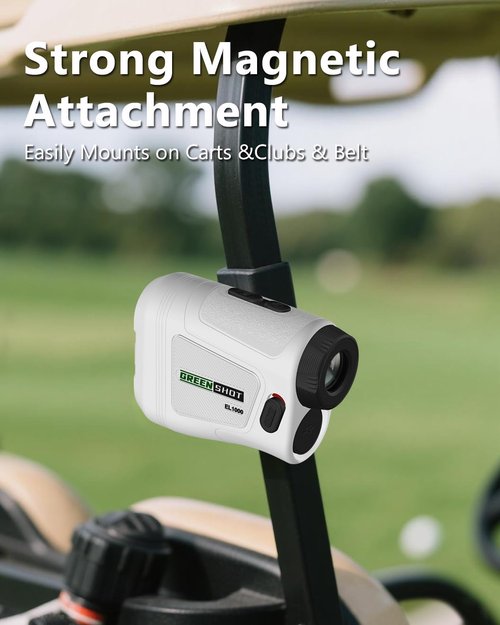 Golf Range Finder with Slope - 1200 Yards Range Finder Golf, 6X Magnification Golf Range Finder Magnetic with Flag Pole Locking Vibration, Rechargeable Golf Accessories for Men (White)