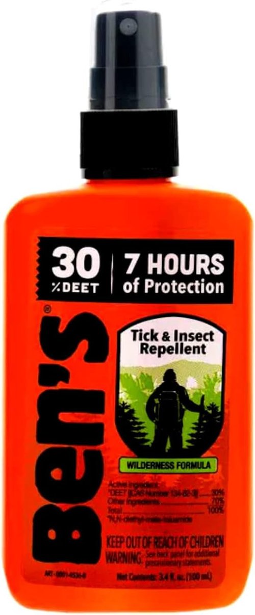 Ben's 30% DEET Mosquito & Tick Repellent - Effective 3.4 Ounce Pump Spray