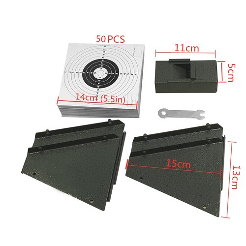 Geekhigh BB Gun Trap with 50 PCS Papers, Wall-Mounted Shooting Target for Airsoft, Rifle,Pellet Indoor Outdoor Training