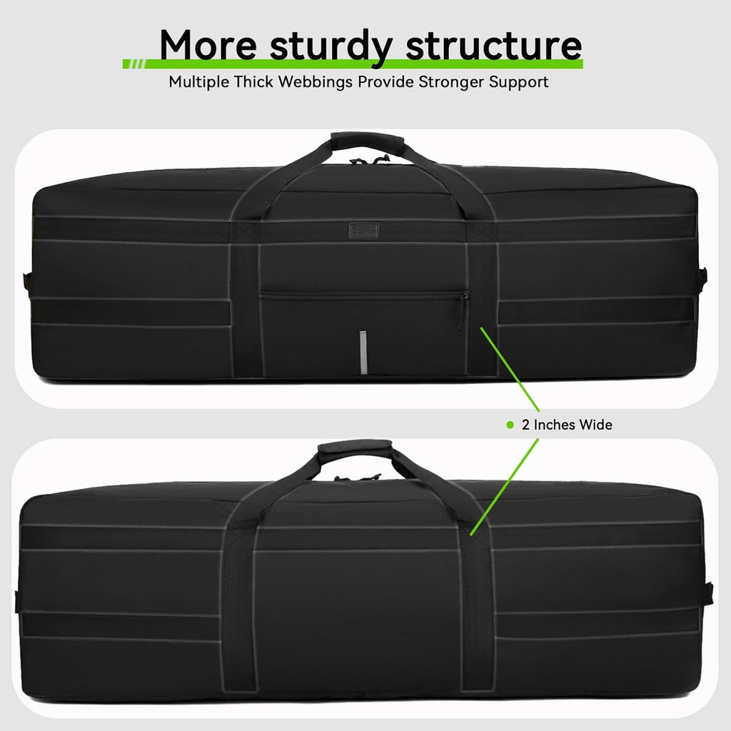 Skiennix 45.5'' Extra Large Duffel Bag - Water Resistant & Foldable Travel Luggage (Black)
