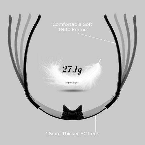 FEISEDY Rimless Sports Sunglasses - TR90 Frame for Cycling, Fishing & Running | Unisex Design