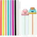 NTIERA Replacement Straws for Owala FreeSip Bottles - 8 Reusable Plastic Straws with Cleaning Brush | Multi-Color Set