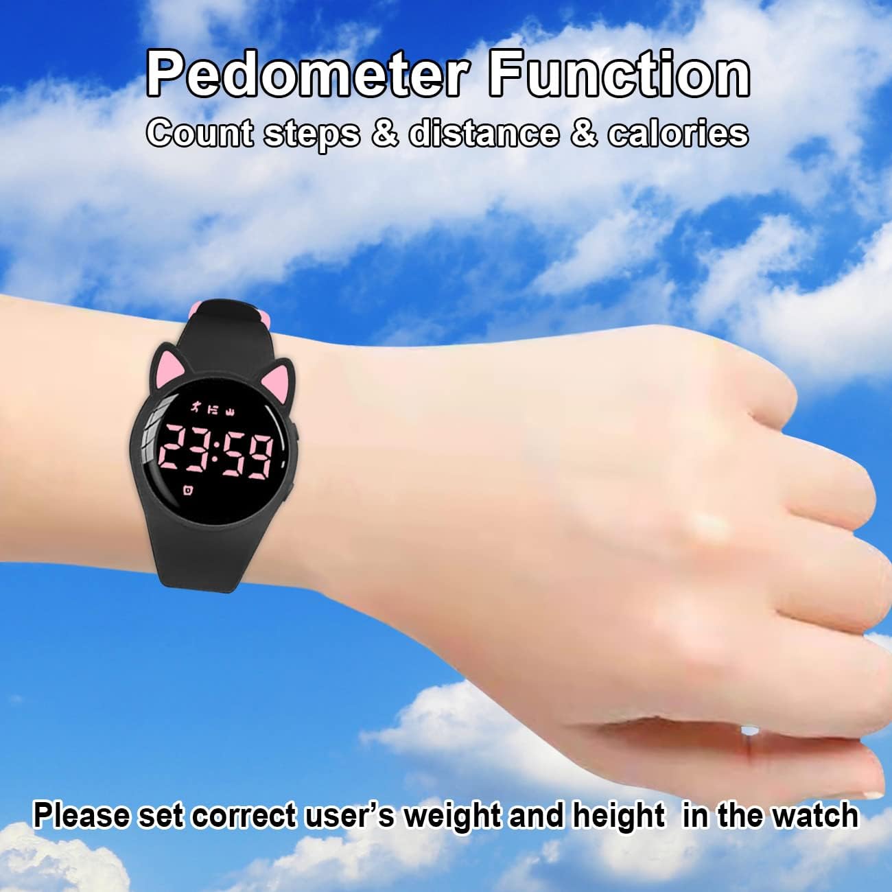 Skiennix Fitness Tracker Watch - IP68 Waterproof Pedometer with USB Charge & Alarm | Ideal for Kids & Teens