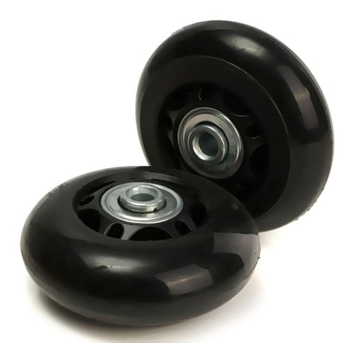 Ricrrover Luggage Suitcase Wheels Replacement Kit 75x24mm/2.95"x0.94" w/ABEC 608zz Inline Outdoor Skate Replacement Wheels, Set of (2) Wheels (OD:75 W:24 ID:6 Axles:35&40mm)