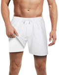 Mens Swim Trunks with Compression Liner Anti Chafe Quick Dry UPF 50+