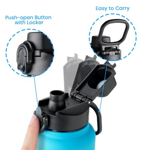 BOSORIO 2 Pack Spout Lids Compatible with Bubba Trailblazer 24oz 32oz 40oz Water Bottle, Auto Flip Lids Replacement Parts for Bubba Trailblazer and Flo Kids 16oz Wide Mouth Water Bottle
