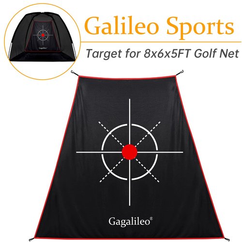 Gagalileo Golf Target Cloth: 5.7x4.7x2.7FT Protective Net Portable Easy Setup with S-Hooks & Ropes Indoor Outdoor Practice All Golfers Training Accuracy for Backyard Garage