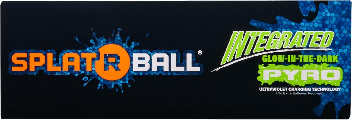 SplatRball Gel Ball Blaster Kit - 1200 Pyro Glow-in-the-Dark Water Beads | Shoots Up to 225 FPS