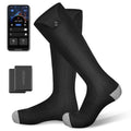 Heated Socks, 6000mAh Rechargeable Electric Socks for Men Women with APP Control, Washable Winter Warm Thermal Socks with 4 Heating Levels for Ski Hunting Cycling Camping Hiking Motorcycle Black