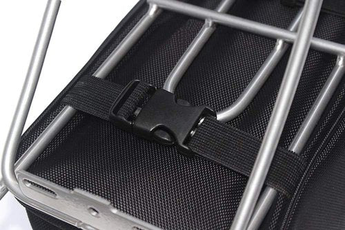 Bike Rear Bag, Bicycle Back Seat Pannier/Outdoor Sports Cycling Rack Pack Carrier Accessories/Waterproof Storage Trunk Pouch - Black