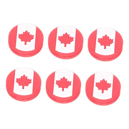 WHAMVOX National Flag Designed Tennis Racket Vibration Dampeners Silicone Shock Absorbers for Racquet Sports Accessories 6-Pack 0.98X0.98X0.23In