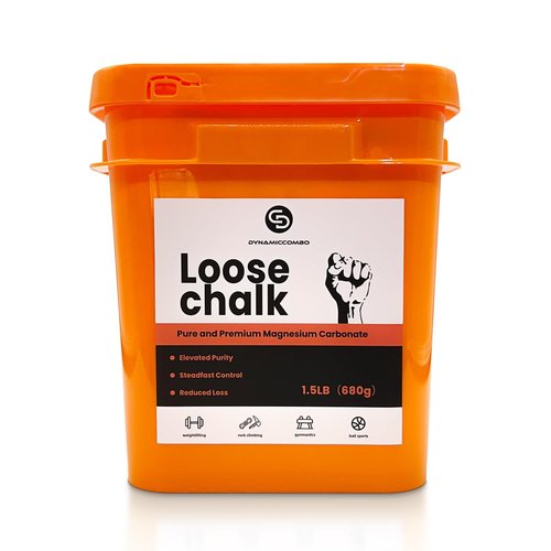 DYNAMICCOMBO Gym Chalk Bucket | 1.5lb Net Weight Chalk Powder for Weightlifting, Gymnastics & Multi-Sport | 1-Pack