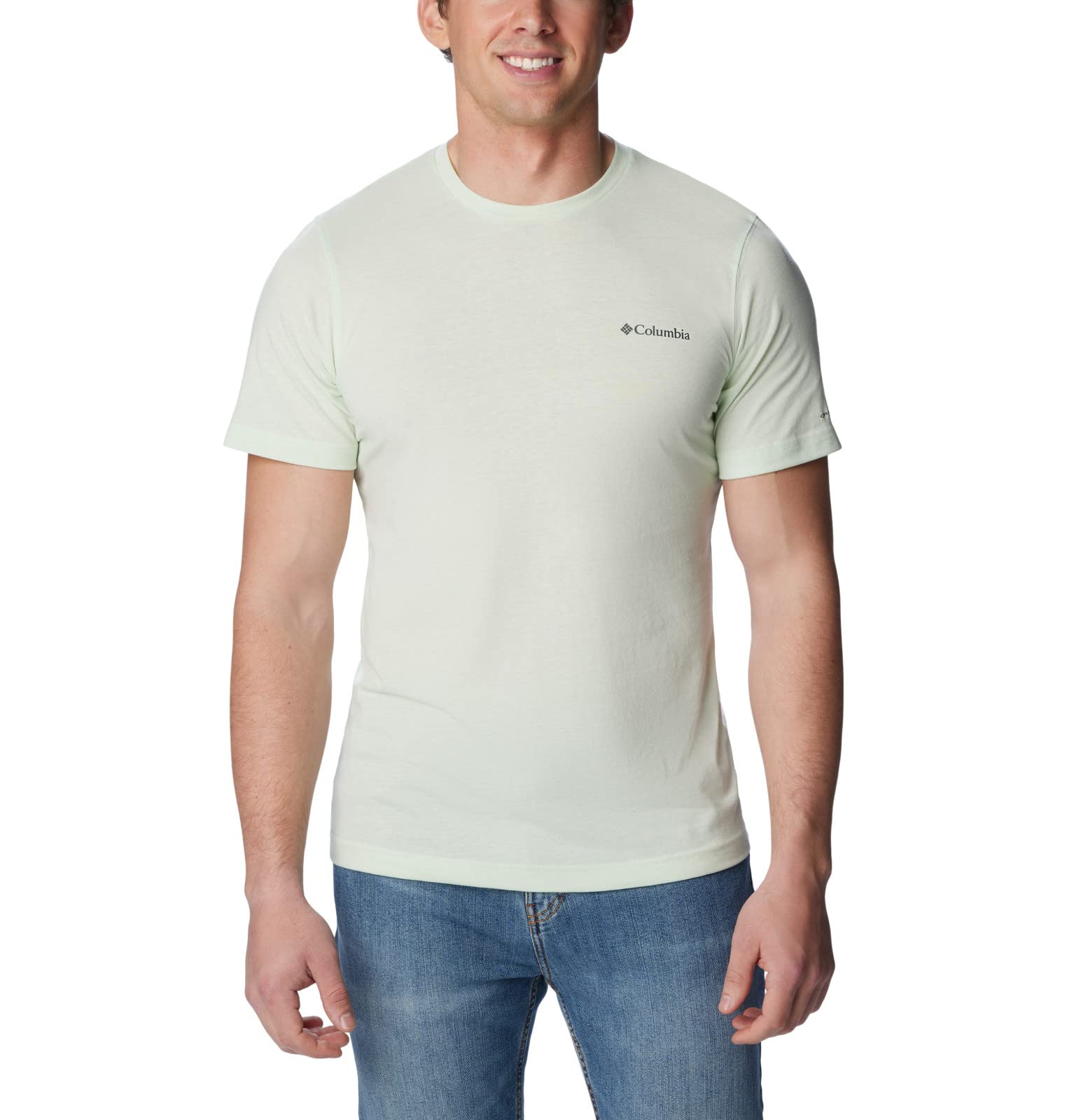 Columbia Men's Thistletown Hills Short Sleeve, Ice Green Heather, 1X Big