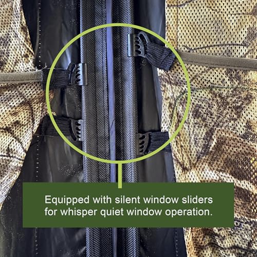 See-Through Hunting Blind - Portable Ground Deer Concealment Tent for Group & Solo Hunts