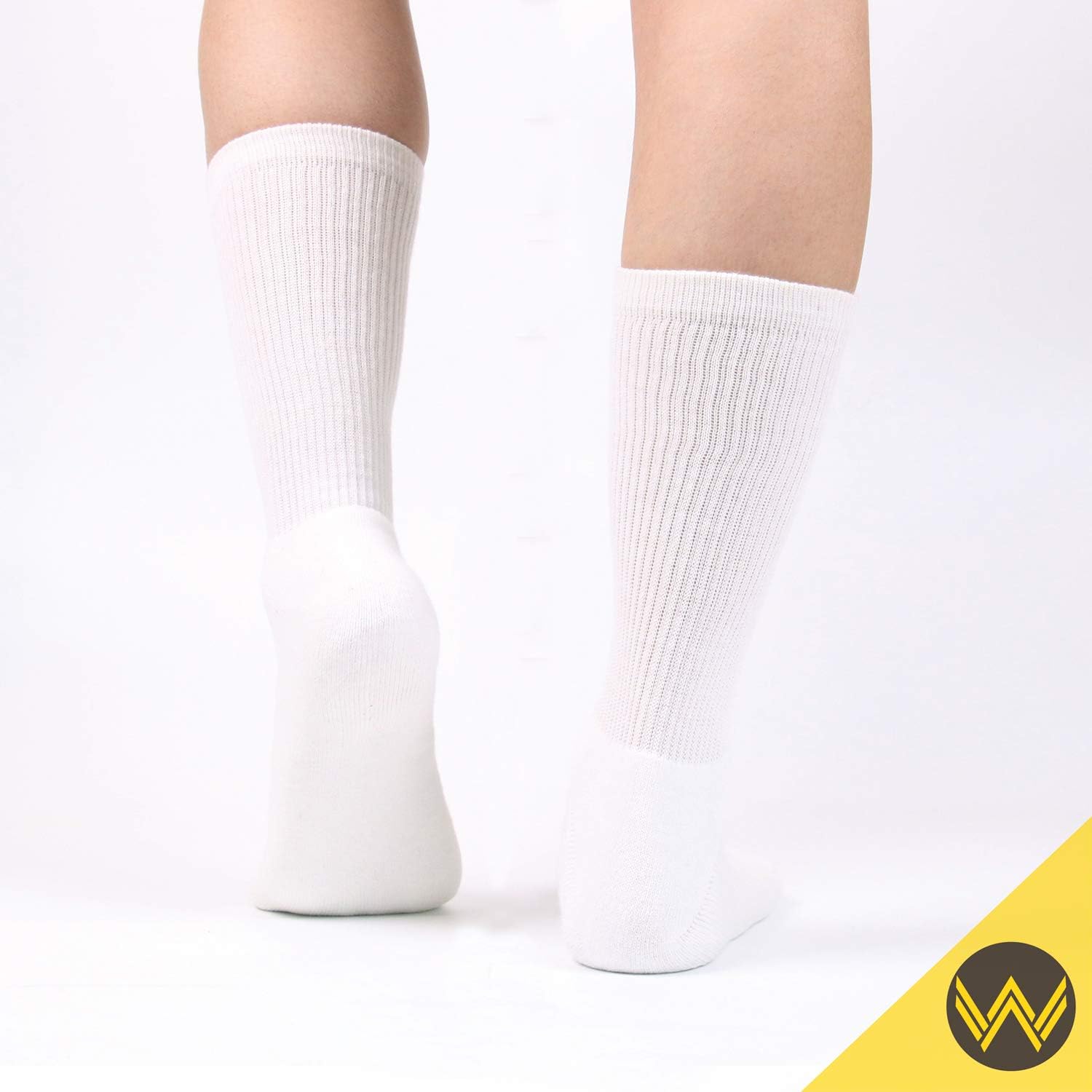 WANDER Women's Athletic Crew Socks - 8 Pairs of Cushioned Running Socks | Moisture-Wicking Cotton, Sizes 7-10 & 10-14