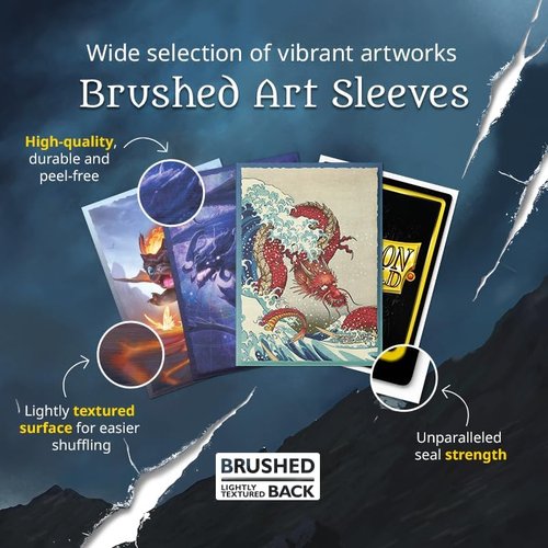 Dragon Shield | Brushed Art Sleeves | Cinderfin | 100 Count - Durable & Smooth TCG Card Protection