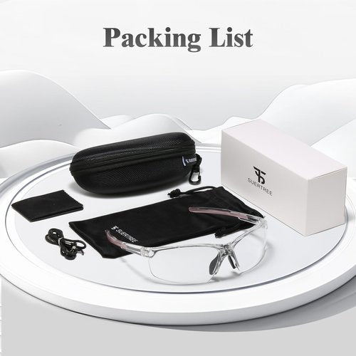 Suertree Photochromic Cycling Glasses Men Women Clear Sports Sunglasses Mountain Bike Riding MTB Bicycle Running Golf Baseball Fishing Driving Hiking Climbing Pickleball