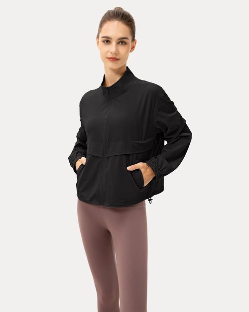 Locachy Women's Lightweight Athletic Jacket - Zip Up, Windproof, Sun Protection | Ideal for Outdoor Workouts