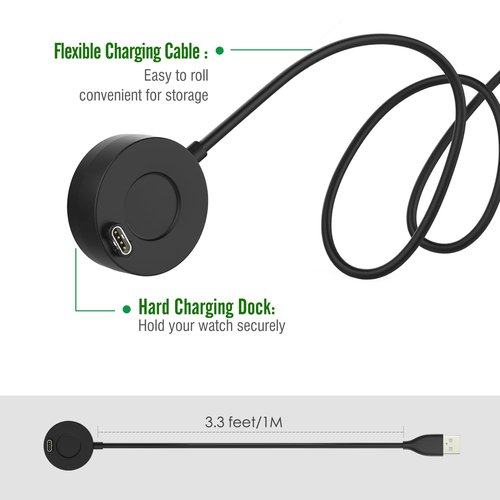 MoKo 2Pack Charger Dock Compatible with Garmin Vivoactive 6/5/4/3/Venu/Fenix 8/7/7 Pro/7S/7S Pro/7X/6/6S/6X/5/5S/5X/Forerunner 970/570/745/Instinct/Venu 4/3/2, USB Data Sync Charging Station, Black