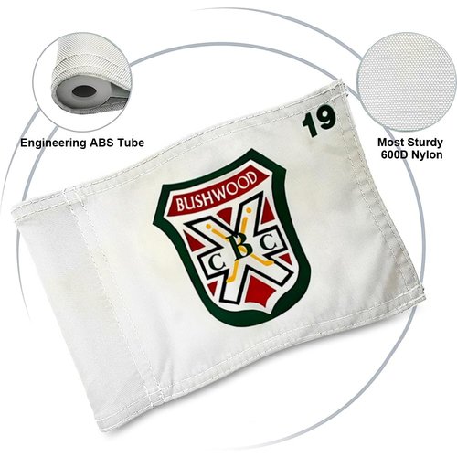 2BUT Golf Pin Flag, Bushwood Country Club, Green, 8"x6", Fade Resistant, Nylon, Suitable for Indoor/Outdoor