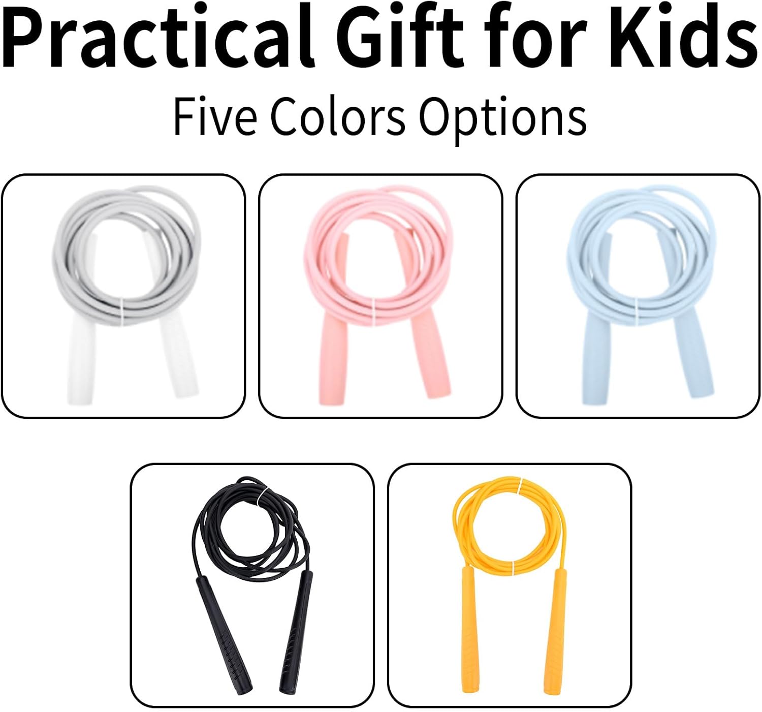 Skiennix Adjustable Kids Jump Rope - Durable ABS Handles & PVC Rope | Perfect for Children & Toddlers
