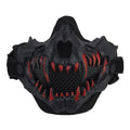 Yzpacc Airsoft Half Face Masks Tactical Face Protection Mesh Mask for Halloween Paintball CS Hunting